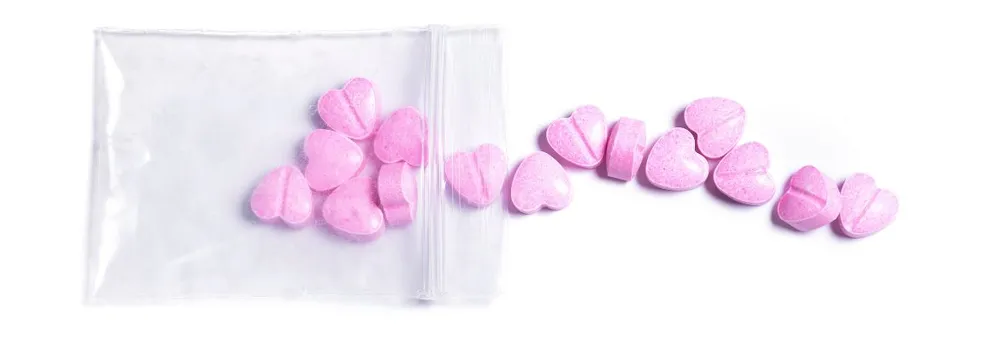 Herzbonbons in Flachbeutel Herzbonbons in Flachbeutel