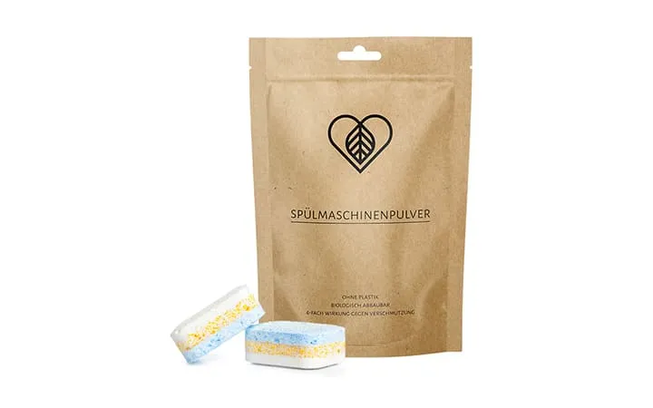 Doypack aus Naturpapier für Spülmaschinentabs Doypack aus Naturpapier für Spülmaschinentabs