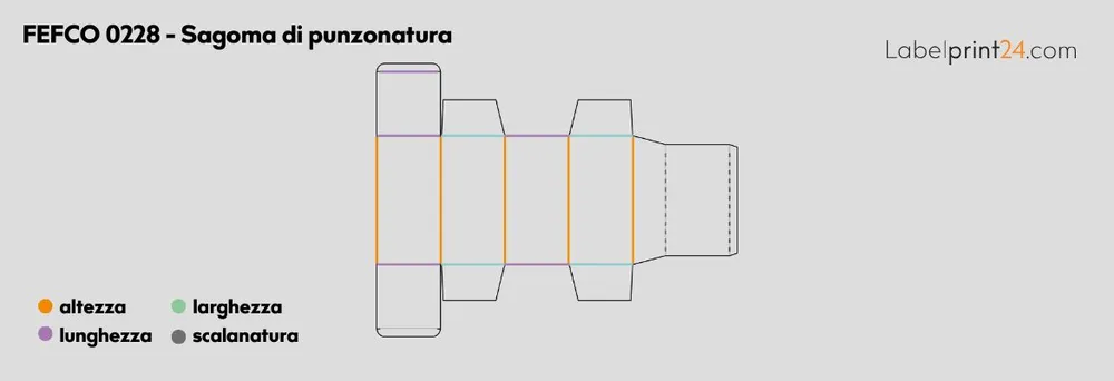 FEFCO 0228 - Sagoma di punzonatura FEFCO 0228 - Sagoma di punzonatura