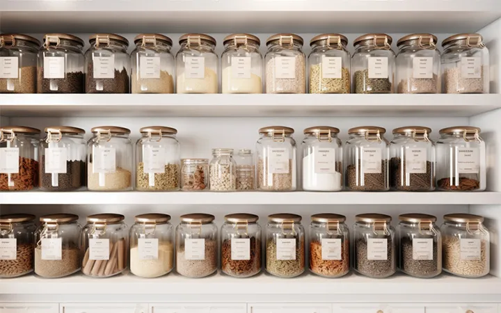 Vorratsschrank mit Dosen