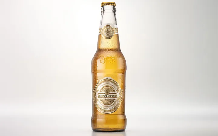 Bierflasche mit Folienetikett