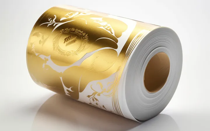 Bobina di etichette rifinta per liquori all'uovo