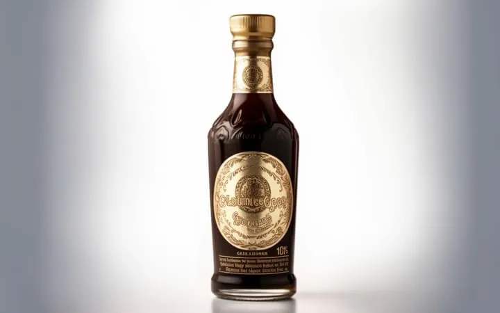 Liköretikett dauerhafte Veredelung