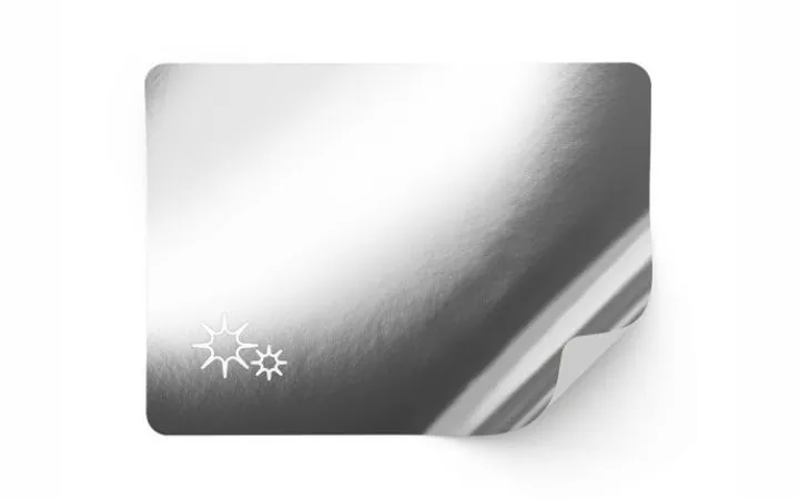 Étiquettes en papier métallisées