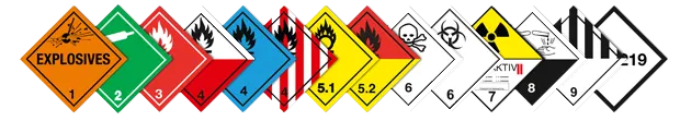 Gefahrgutkennzeichung Symbole 2