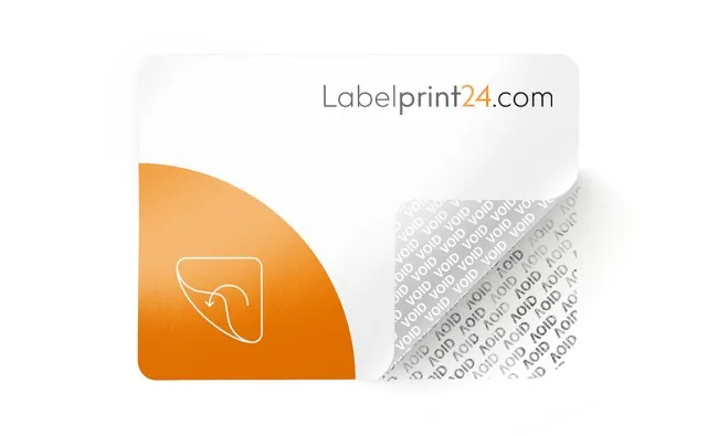 Safety labels with hologram film Safety labels with hologram film