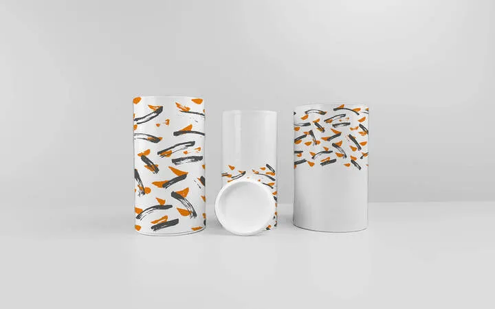 Pappdosen mit Labelprint24 Muster