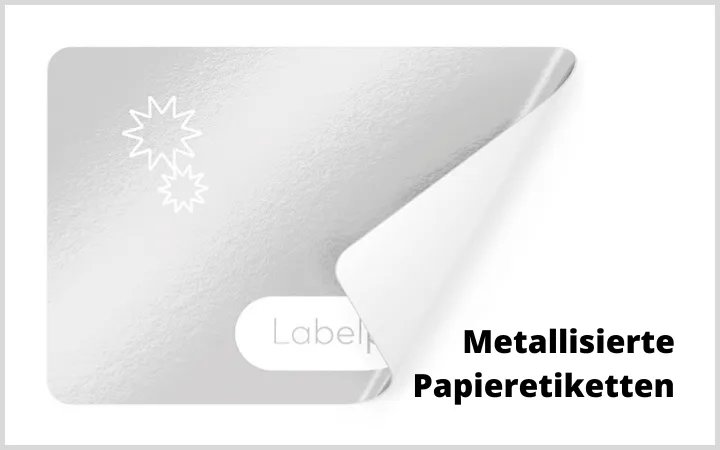 Metallisierte Papieretiketten von Labelprint24 Metallisierte Papieretiketten von Labelprint24