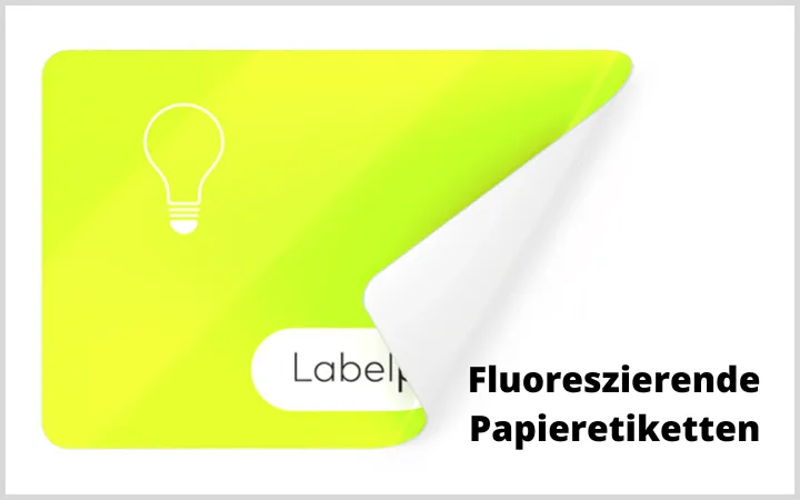 Fluoreszierende Papieretiketten von Labelprint24 Fluoreszierende Papieretiketten von Labelprint24