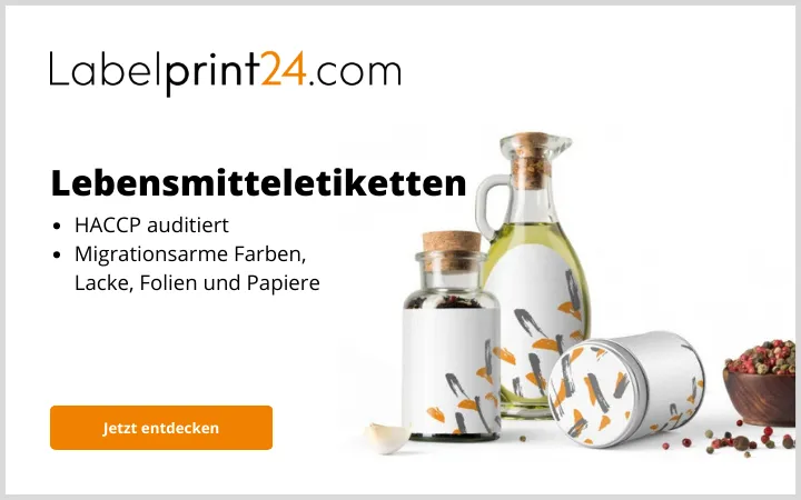 Lebensmitteletiketten von Labelprint24 Lebensmitteletiketten von Labelprint24