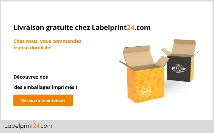 Livraison gratuite chez Labelprint24.com