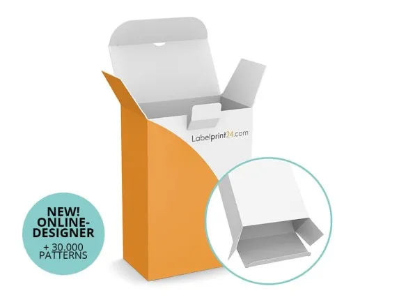 Folding box with tuck-in flap and security tab Folding box with tuck-in flap and security tab